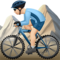 Person Mountain Biking - Light emoji on Apple